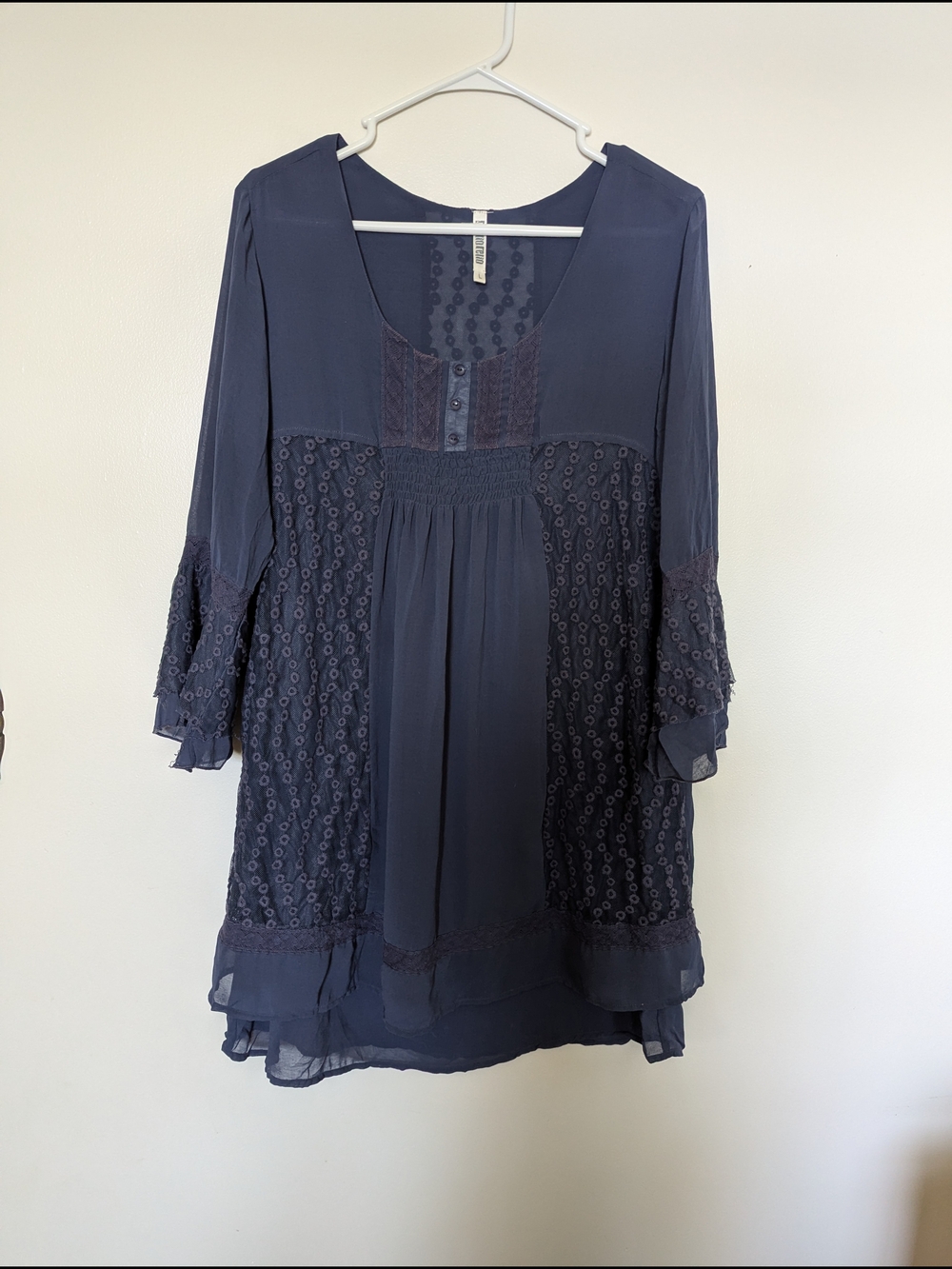 Mono Reno Whimsical Blue Tunic Dress
